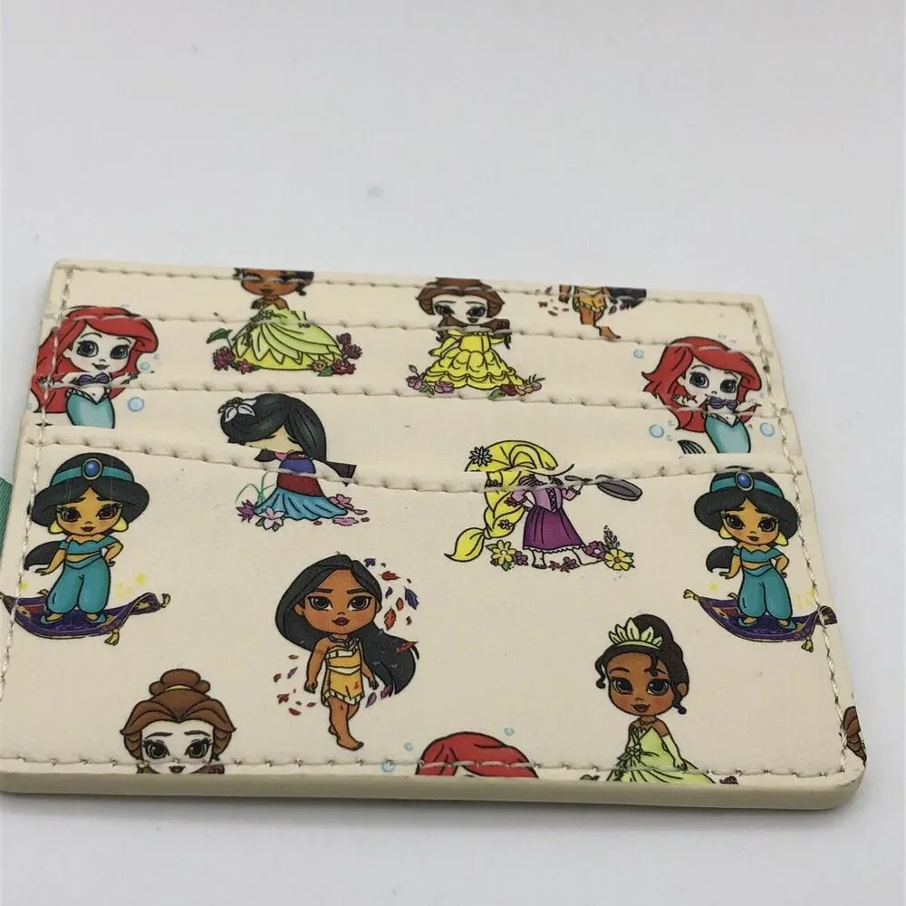 Loungefly Disney Wallet Princess Slim ID Cardholder Young Belle Rapunzel Ariel